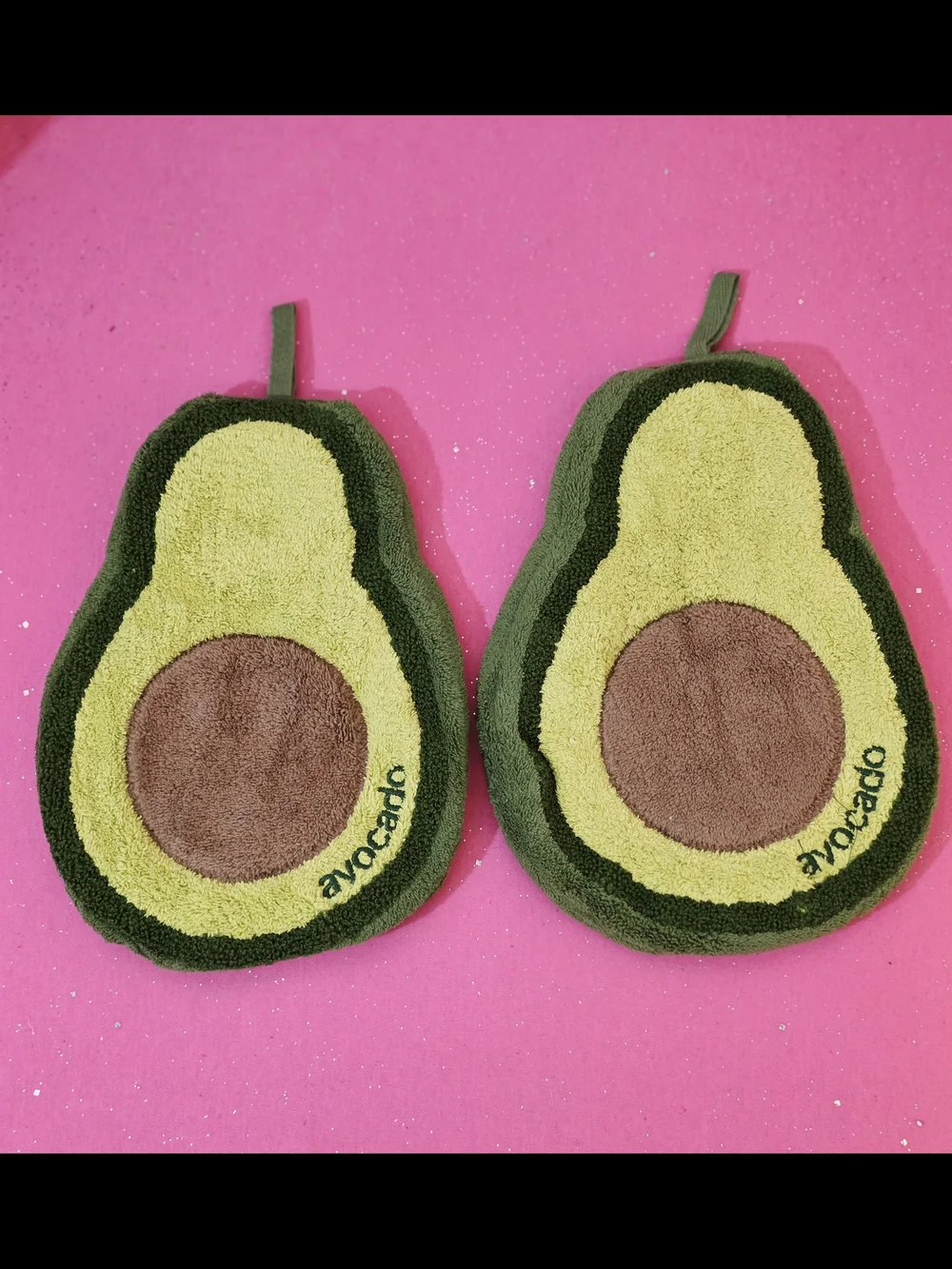 2pc Avocado Plush Hand Towel For Kitchen, Bathroom Or Lathering Soap
